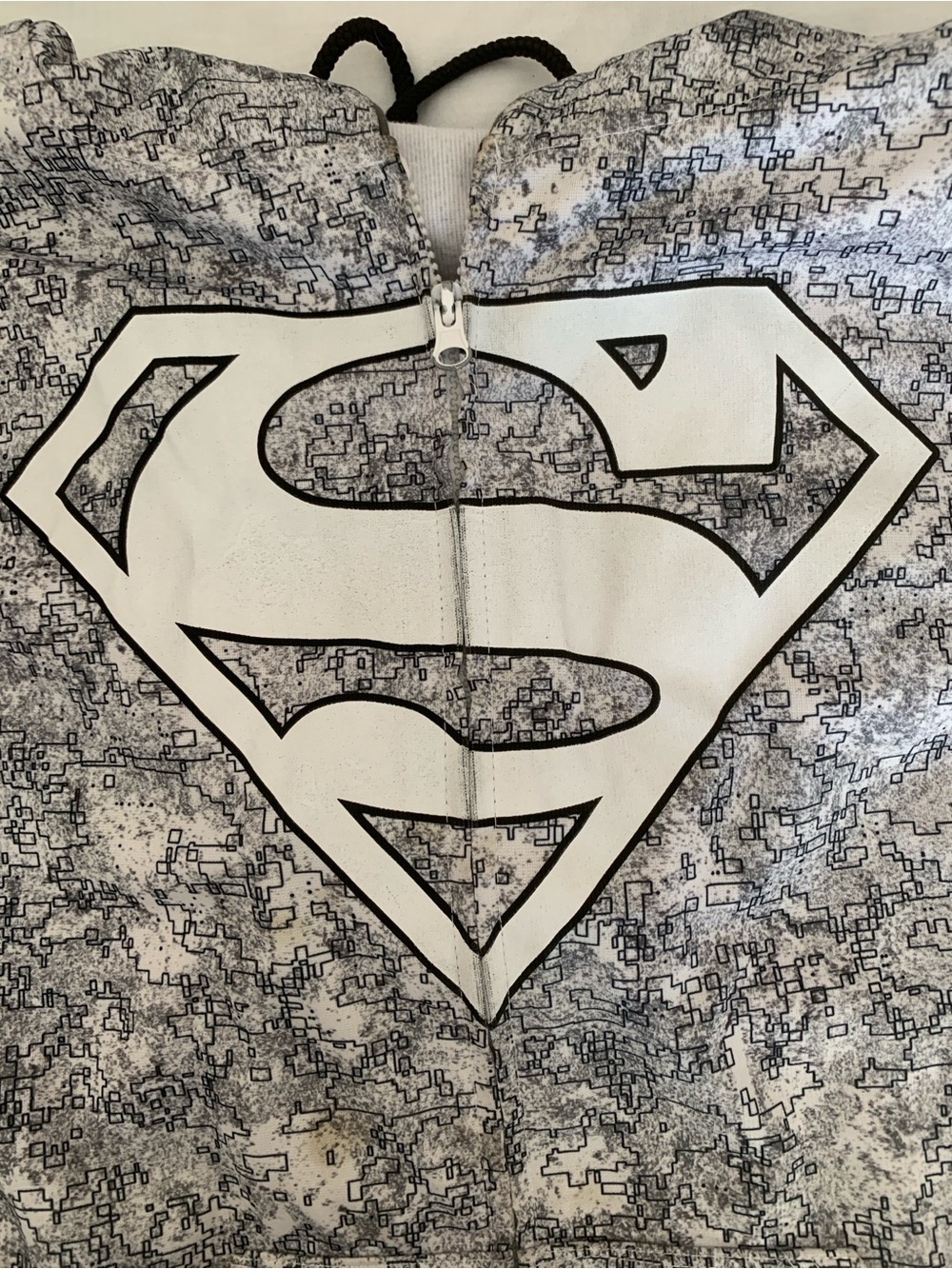 DC Comics Superman Gray Black Full Zip Hoodie M Vintage - Picture 5 of 13